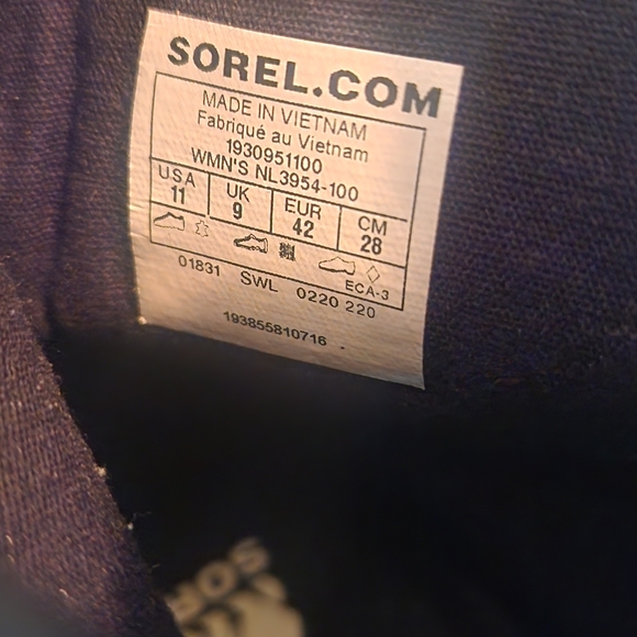 SOREL Lennox Lace Up  Combat Boots Size 11  Waterproof Leather White - Picture 3 of 9